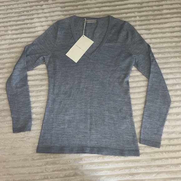 Alicia Adams Alpaca Sweaters - Alicia Adams Baby Alpaca Silk Tunic Sweater Top Size XS Gray Knit Crewneck